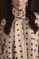 Polka Dot Tie-Neck Blouse