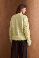 Button-Down Cardigan with Tassel Detail