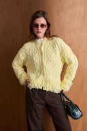 Button-Down Cardigan with Tassel Detail