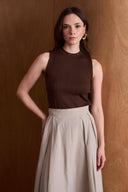 Ribbed Sleeveless Knit Bodysuit