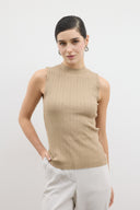 Ribbed Sleeveless Knit Bodysuit