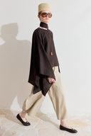 Sabriella Linen Poncho Blouse