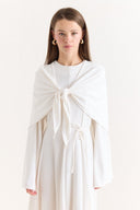 Shawl Collar Tie-Detail Dress