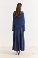 Shawl Collar Tie-Detail Dress