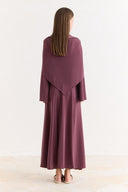 Shawl Collar Tie-Detail Dress