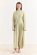 Shawl-Detail Pants Set