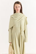 Shawl-Detail Pants Set