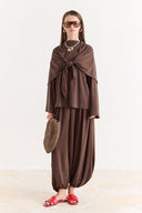 Shawl Detail Pant Suit