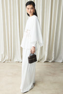 Shawl Collar Belted Set