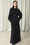Shawl Collar Belted Set