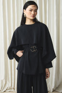 Shawl Collar Belted Set