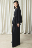 Shawl Collar Belted Set