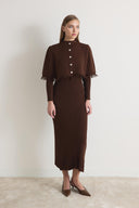 Samy Knit Dress with Tassels and Cardigan