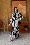 Saoirse Patterned Satin Dress