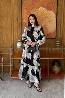 Saoirse Patterned Satin Dress