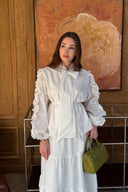 Saoris Ruffle-Sleeve Set