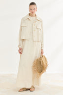 Sarah Linen Pinafore Dress