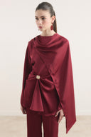 Satin Brooch Suit