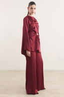 Satin Brooch Suit