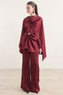 Satin Brooch Suit