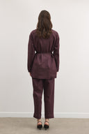 Selen Wrap-Front Denim Set