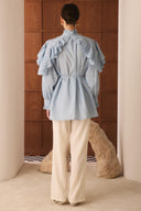 Selly Button-Detailed Ruffled Shirt