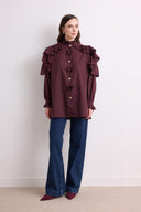 Selly Button-Detailed Ruffled Shirt