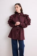 Selly Button-Detailed Ruffled Shirt
