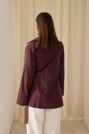 Semia Tie-Front Dacron Shirt