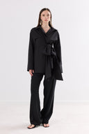 Semi-Tie Front Dacron Shirt