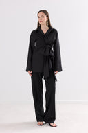 Semi-Tie Front Dacron Shirt