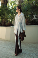 Semi-Tie-Front Dacron Shirt