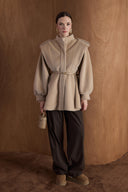 Senova Epaulet Detailed Goldfox Coat