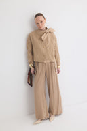 Sera Gold Buttoned Jacquard Coat