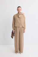 Sera Gold Buttoned Jacquard Coat