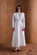 Serena Puffy Dress with Shoulder Bow
