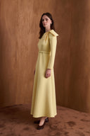 Serena Puffed Dress with Shoulder Bow