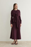 Serenity Bow-Detailed Skirt Set