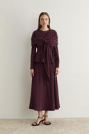 Serenity Bow-Detailed Skirt Set