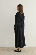 Serenity Bow-Detailed Skirt Set