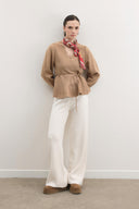 Shadow Peplum Knit Cardigan