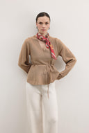Shadow Peplum Knit Cardigan