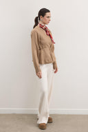 Shadow Peplum Knit Cardigan