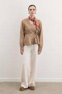 Shadow Peplum Knit Cardigan