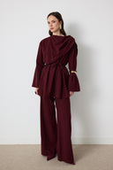 Siena Shoulder Brooch Trouser Set