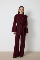 Siena Shoulder Brooch Trouser Set