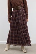 Chiffon Flared Skirt with Belt Detail