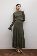 Glitter Knit Skirt Set