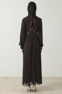 Soley Pleated Chiffon Dress