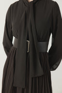 Soley Pleated Chiffon Dress
